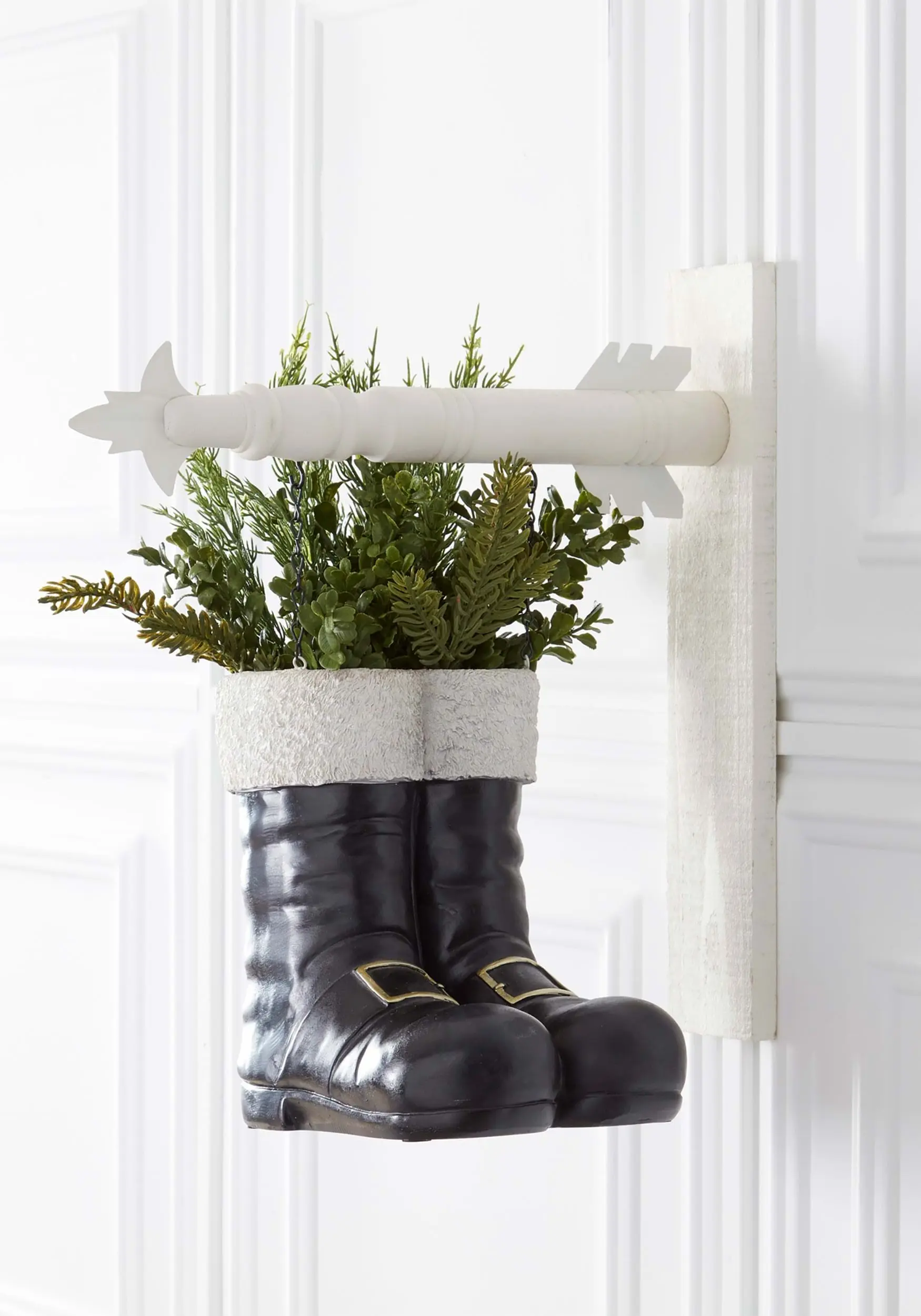 10-Inch Resin Santa Boots Container Arrow Figure 4 10-Inch Resin Santa Boots Container Arrow Figure - Image 2