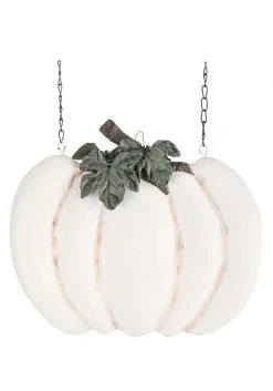 10 Inch Whitewashed Pumpkin Arrow Figure