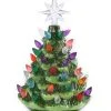 10" Tabletop Ceramic Christmas Tree 2 10" Tabletop Ceramic Christmas Tree -Animatronics Shop 10 tabletop ceramic christmas tree
