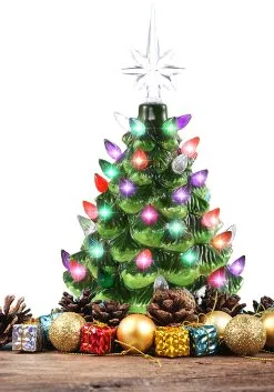 10" Tabletop Ceramic Christmas Tree 9 10" Tabletop Ceramic Christmas Tree -Animatronics Shop 10 tabletop ceramic christmas tree alt 2