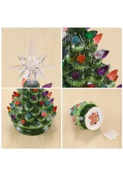 10" Tabletop Ceramic Christmas Tree 11 10" Tabletop Ceramic Christmas Tree -Animatronics Shop 10 tabletop ceramic christmas tree alt 4