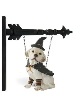Dog With Witch Hat 11.5" Figure