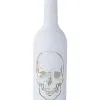 11 Inch Matte White Halloween LED Skull Bottle
