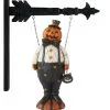 12 Inch Resin Pumpkin Man Arrow Figure