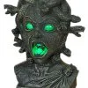 12" Lighted Animated Medusa Head Figurine 2 12" Lighted Animated Medusa Head Figurine -Animatronics Shop 12h lighted animated medussa figurine