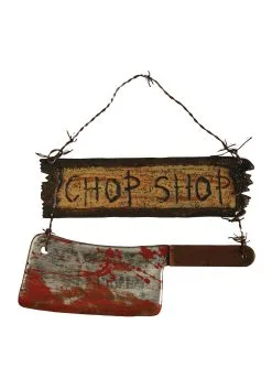Chop Shop Cleaver 16" Sign Decoration