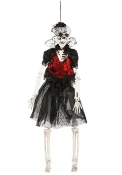 16 Inch Hanging Gothic Dress Skeleton Lady Halloween Decoration 9 16 Inch Hanging Gothic Dress Skeleton Lady Halloween Decoration -Animatronics Shop 16 gothic dress skeleton decoration alt 3