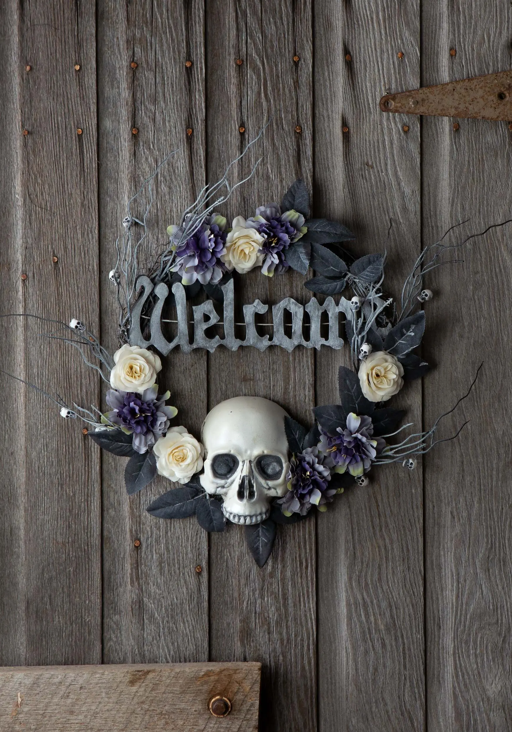 16in Skull Welcome Wreath 4 16in Skull Welcome Wreath - Image 2