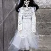 16-Inch Skeleton Dressed Bride Halloween Decoration