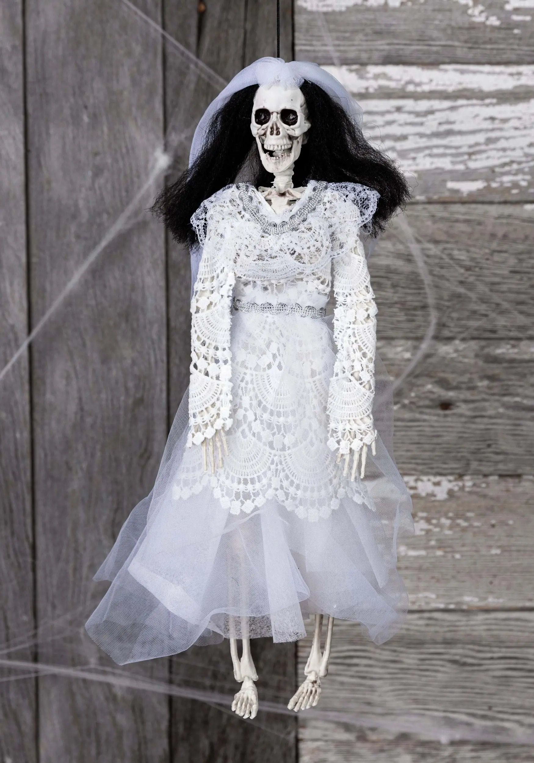 16-Inch Skeleton Dressed Bride Halloween Decoration 3 16-Inch Skeleton Dressed Bride Halloween Decoration