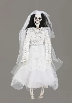 16-Inch Skeleton Dressed Bride Halloween Decoration 9 16-Inch Skeleton Dressed Bride Halloween Decoration -Animatronics Shop 16 skeleton dressed bride alt 1