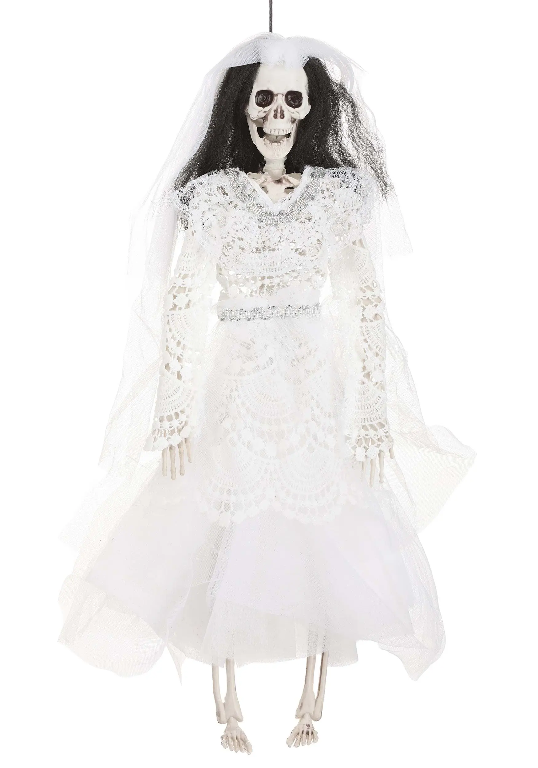16-Inch Skeleton Dressed Bride Halloween Decoration 8 16-Inch Skeleton Dressed Bride Halloween Decoration - Image 6