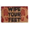 17 Inch Bloody Footprint Halloween Doormat -Animatronics Shop 17 inch bloody halloween doormat