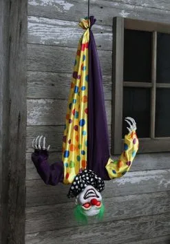 2.8 Ft Animated Hanging Evil Clown Prop