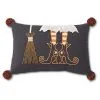 Witch Boot And Broom Rectangular Pillow