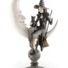 20" Crescent Moon With Sitting Witch Figure -Animatronics Shop 20 inch crescent moon with sitting witch