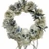 20" Wreath W/Skull And Roses 1 20" Wreath W/Skull And Roses -Animatronics Shop 20 wreath with skull and roses
