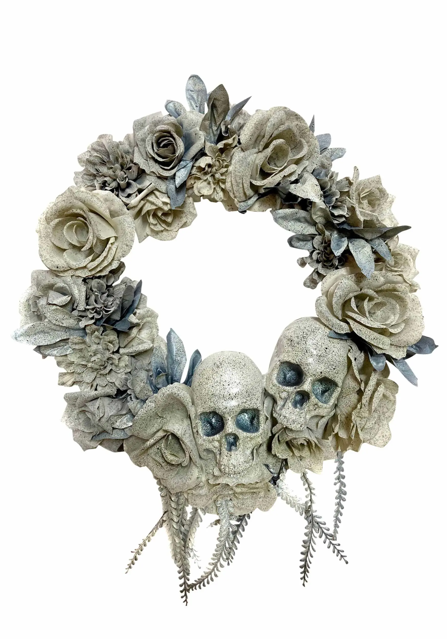 20" Wreath W/Skull And Roses 3 20" Wreath W/Skull And Roses