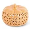 3.5" Ceramic Orange Cutout LED Pumpkin