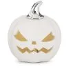 3.75-Inch White Ceramic LED Jack O Lantern 1 3.75-Inch White Ceramic LED Jack O Lantern -Animatronics Shop 3 75 white ceramic led jack o lantern