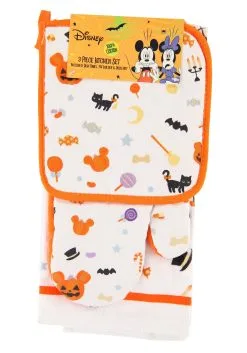 3 Piece Disney Mickey Halloween Treats Textile Kitchen Set -Animatronics Shop 3 piece disney mickey halloween treats textile set alt 4