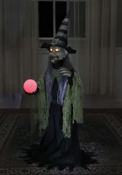 Fortune Teller Witch 36 Inch Animated Prop -Animatronics Shop 36 fortune teller witch animated prop alt 2
