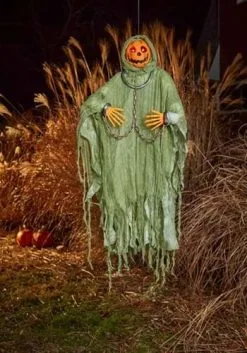 Light Up 36" Hanging Pumpkin Reaper Décoration