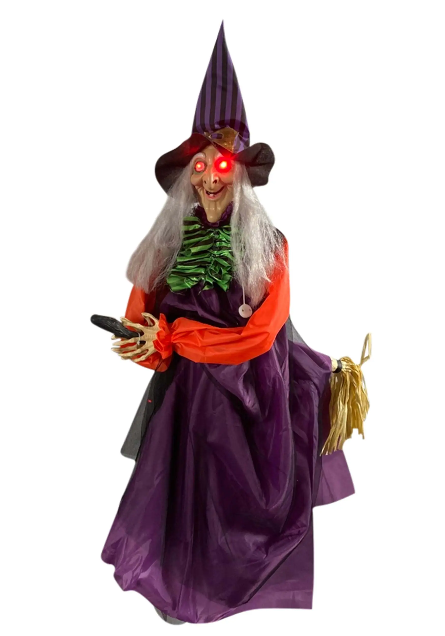 Hanging Animated 39" Flying Witch On Broom 3 Hanging Animated 39" Flying Witch On Broom