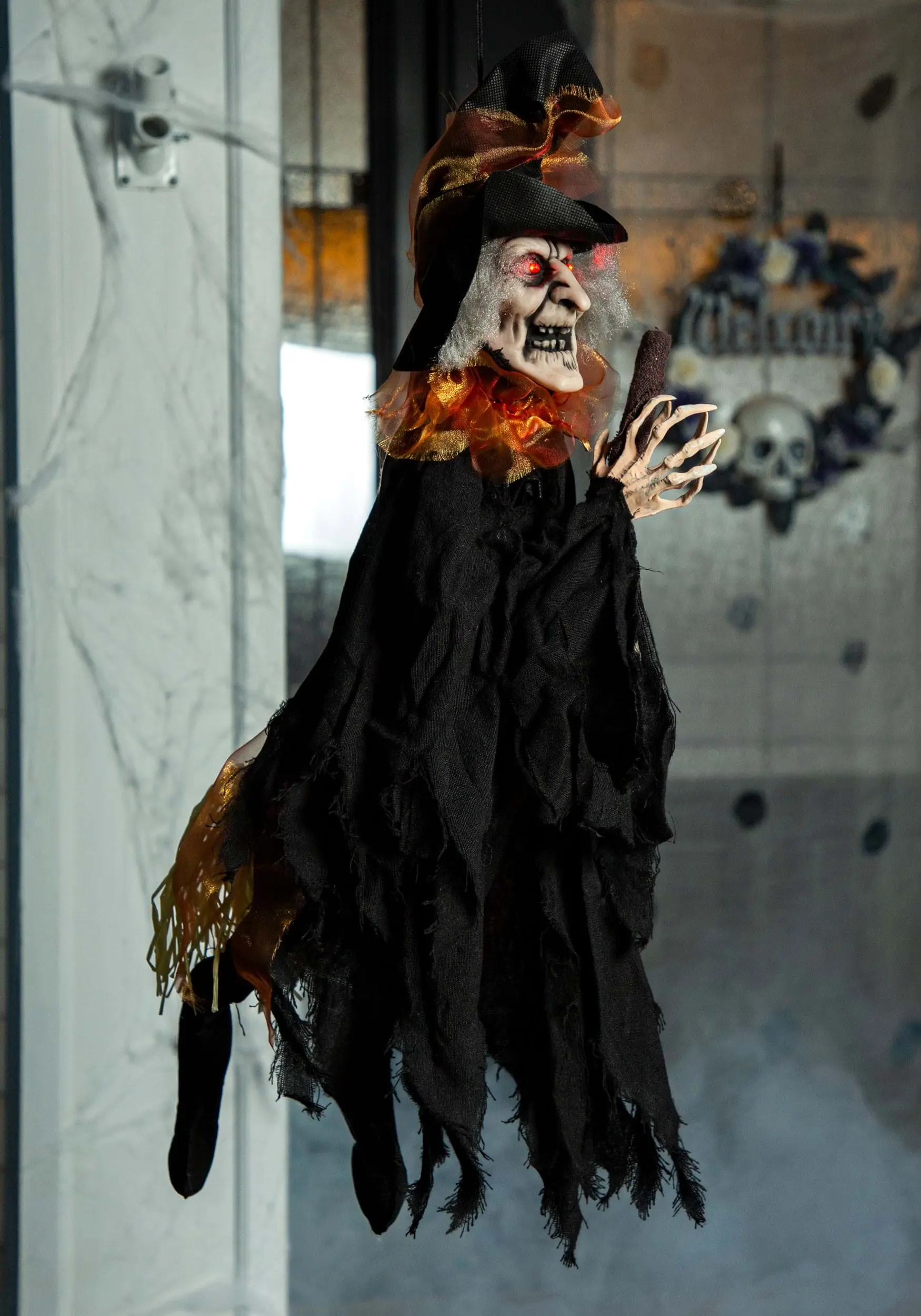 3 Foot Animated Kicking Witch Decoration 3 3 Foot Animated Kicking Witch Decoration