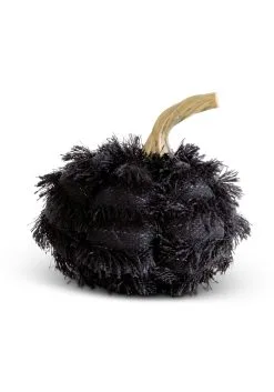 4" Black Fringe Pumpkin