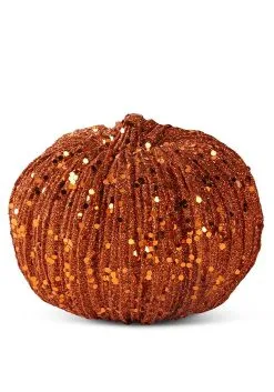 Four Inch Orange Glitter Pumpkin -Animatronics Shop 4 orange glitter pumpkin alt 1