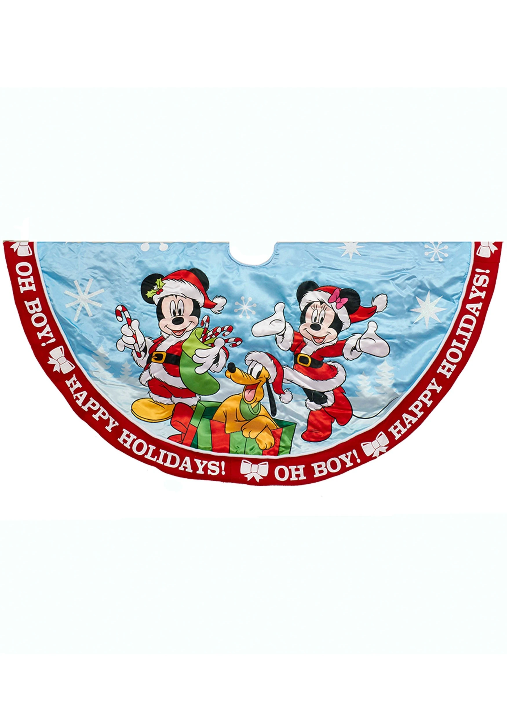 Mickey & Minnie Printed Satin 48 Inch Treeskirt 3 Mickey & Minnie Printed Satin 48 Inch Treeskirt