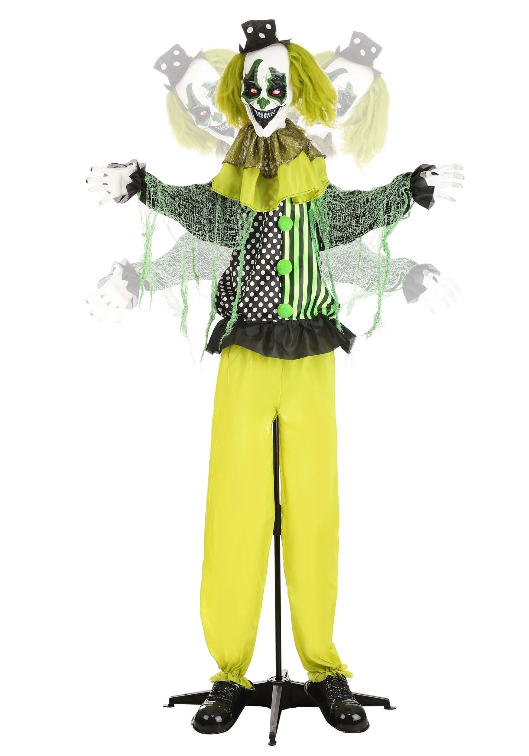 5.5ft Green Animated Clown 7 5.5ft Green Animated Clown - Image 5