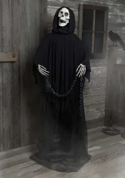 5 Ft Animated Light Up Grim Reaper Prop