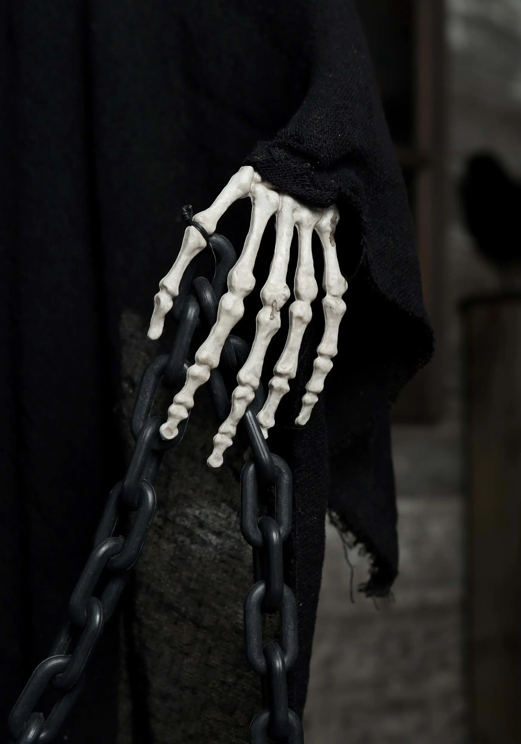 5 Ft Animated Light Up Grim Reaper Prop 6 5 Ft Animated Light Up Grim Reaper Prop - Image 4