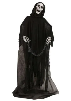 5 Ft Animated Light Up Grim Reaper Prop 11 5 Ft Animated Light Up Grim Reaper Prop -Animatronics Shop 5 ft animated light up reaper prop alt 4