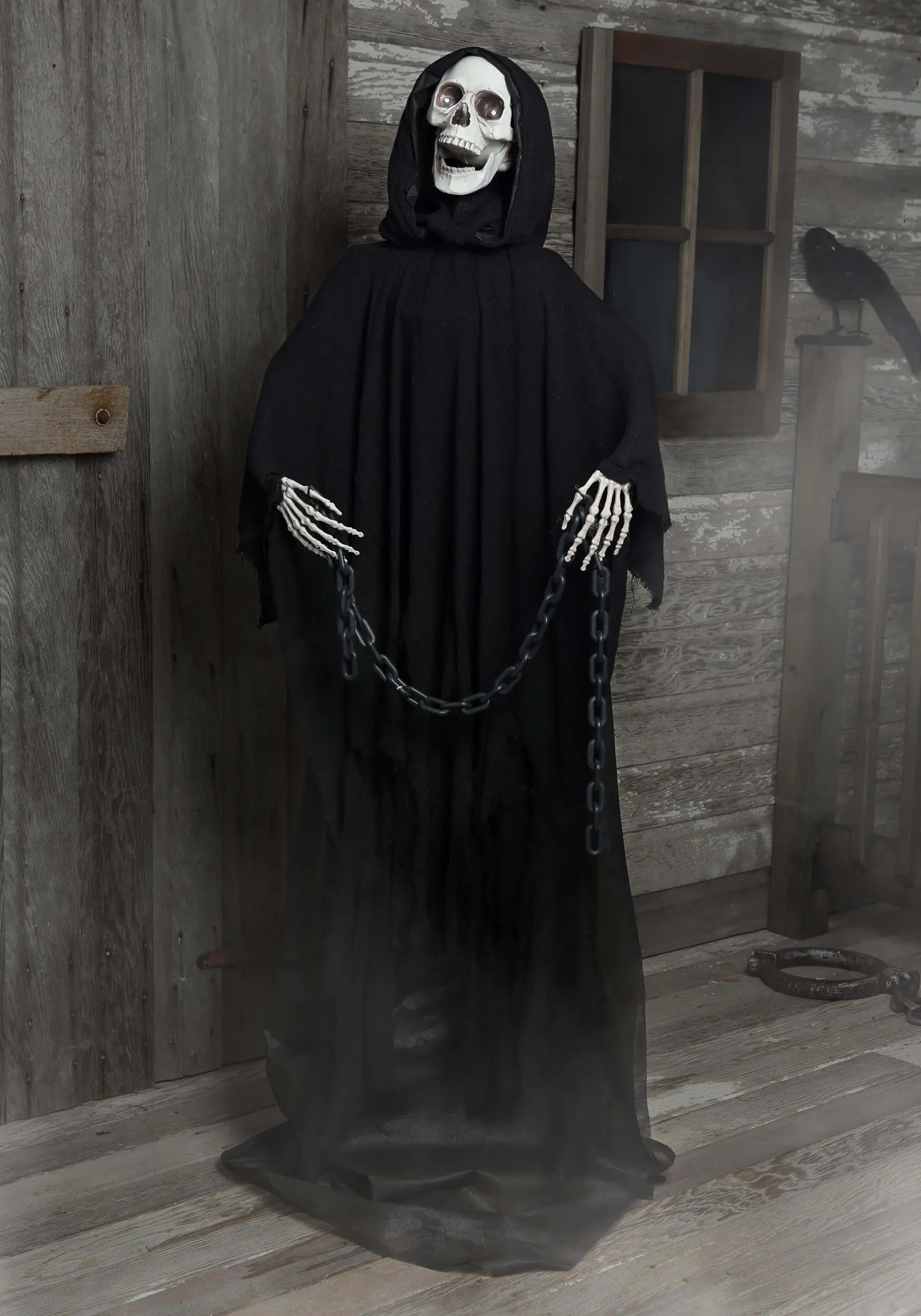 5 Ft Animated Light Up Grim Reaper Prop 3 5 Ft Animated Light Up Grim Reaper Prop