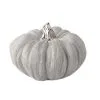 5" Silver Metallic Textured Ceramic Pumpkin -Animatronics Shop 5 silver metallic textured ceramic pumpkins