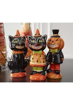 Set Of Three 6 Inch Vintage Inspired Halloween Figurines -Animatronics Shop 6 inch set of 3 vintage inspired halloween figurines alt 1