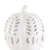 6.75 Inch White Ceramic Cutout LED Pumpkin