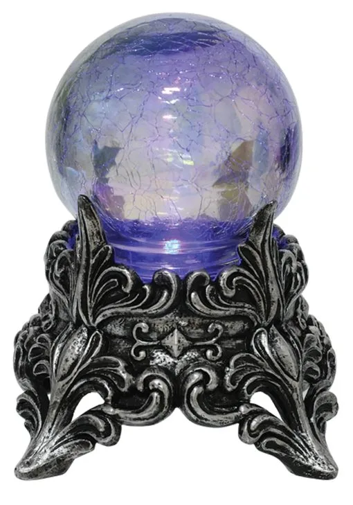 7" Color Changing Mystic Crystal Ball Decoration -Animatronics Shop 7 color changing mystic crystal ball