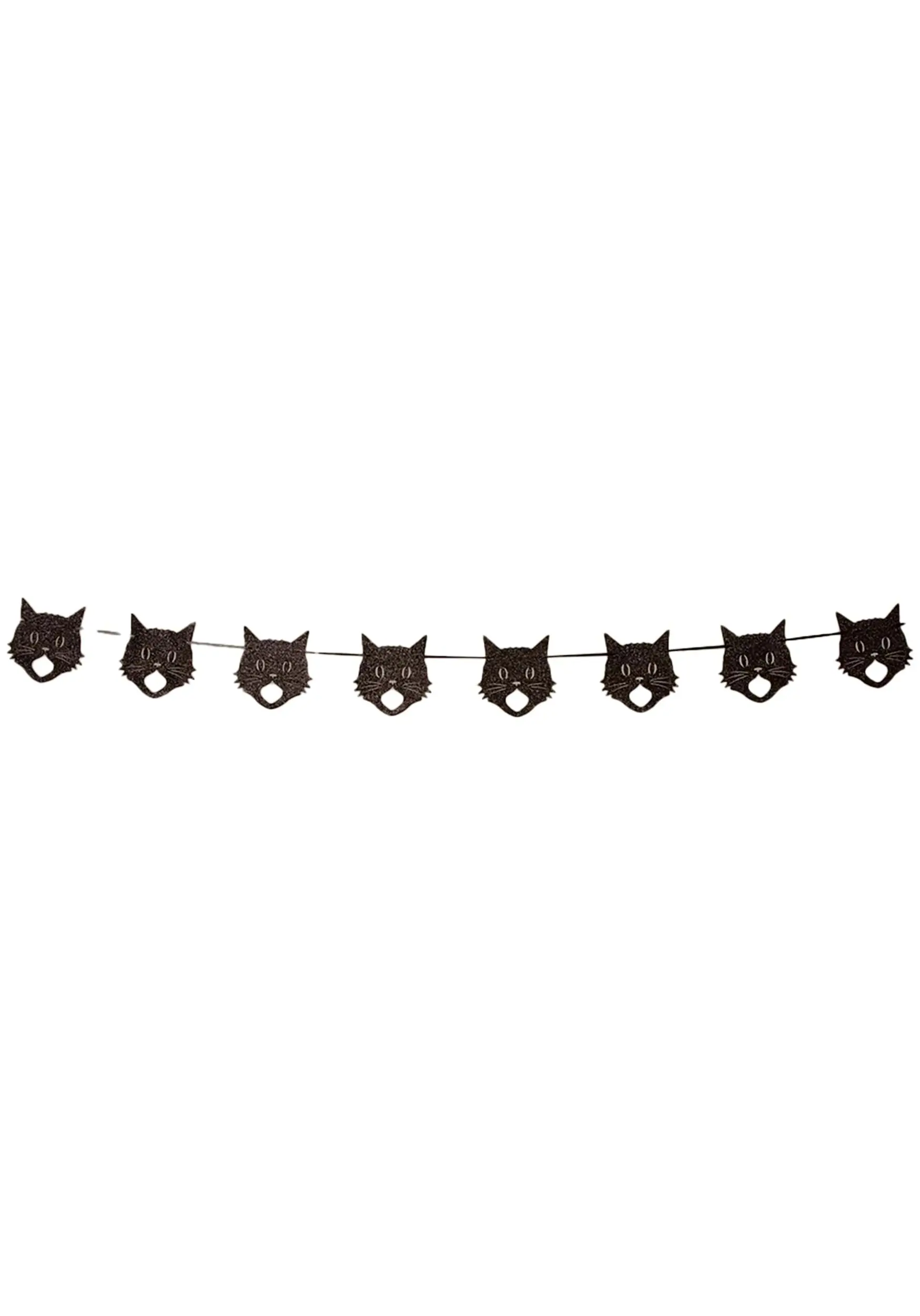72 Inch Glittered Scaredy Cat Garland 4 72 Inch Glittered Scaredy Cat Garland - Image 2