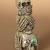 8" Light Up Stacked Three Wise Skulls Decoration