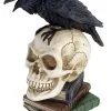Poe's 8" Raven Skull Decoration -Animatronics Shop 8 poes raven skull decoration
