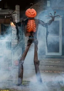 8ft Giant Animated Scarecrow Pumpkin