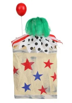 Animated Evil Clown In Box Halloween Prop -Animatronics Shop animated clown in box alt 2