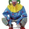 Animated Crouching Blue Clown Decoration -Animatronics Shop animated crouching blue clown