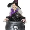 Animated Witch In Cauldron Decor -Animatronics Shop animated witch in caludron decoration