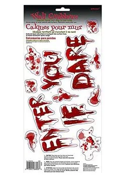 Bloody Asylum Wall Clings 5 Bloody Asylum Wall Clings -Animatronics Shop asylum wall clings alt 1