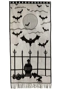 Batty Belfry Door Curtain Halloween Decoration